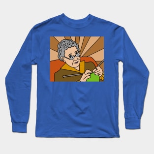 Grandma At The Knitting Hobby Crocheting Long Sleeve T-Shirt